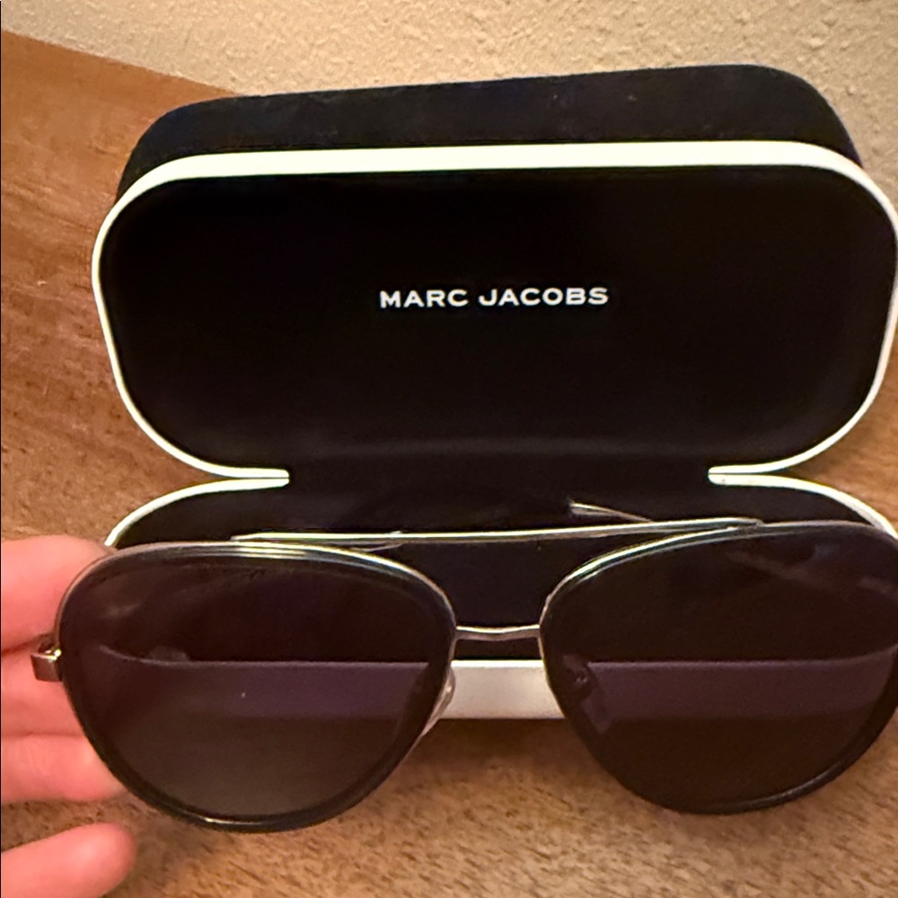 Marc Jacobs Silver and Black Sunglasses